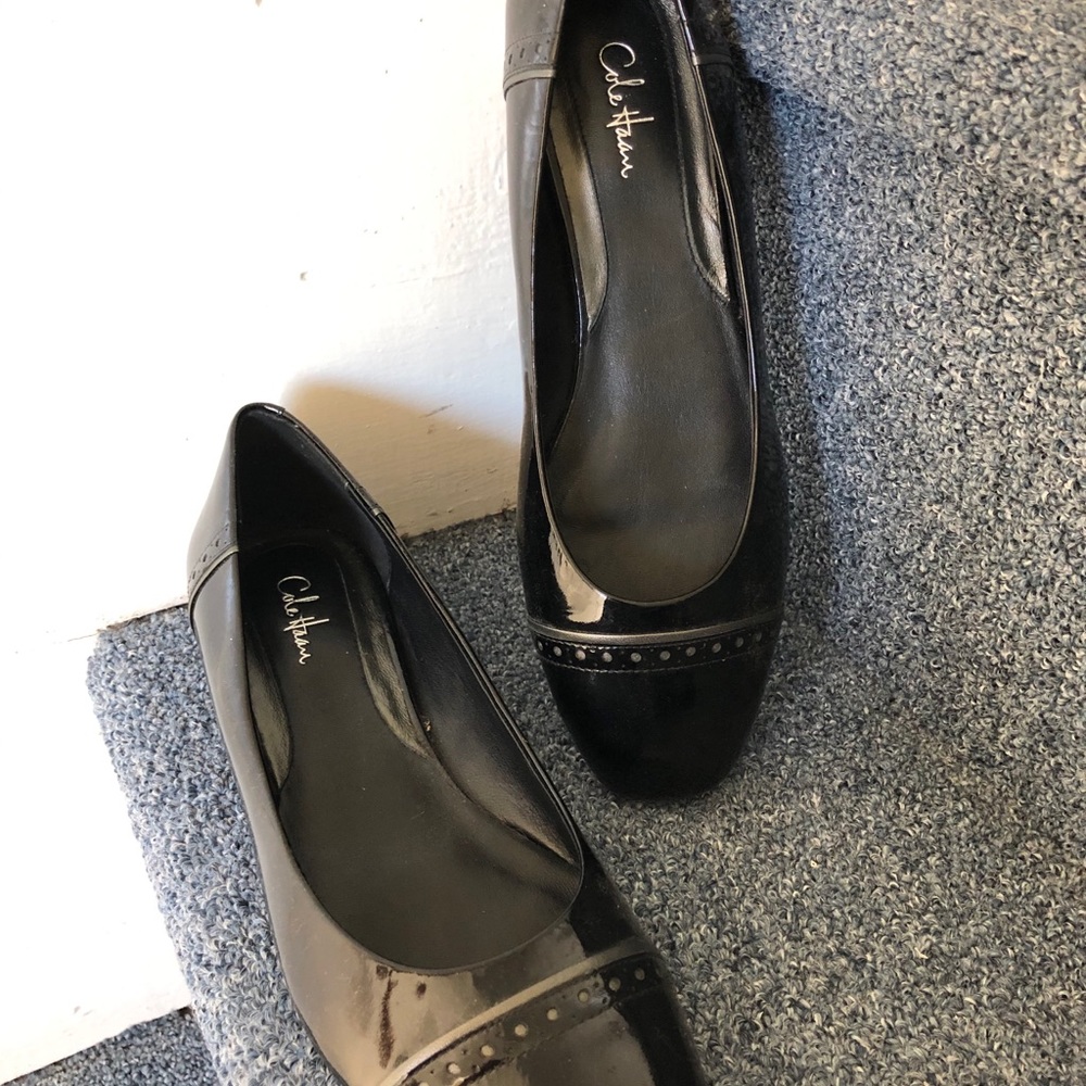 Cole Haan, Nike Air, Jena Ballet, Black patent 8.5